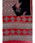 Abstract Red Colored Digital Printed Saree