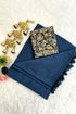 Beautiful Blue Color Plain Saree with Designer Blouse