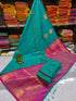 Teal and Pink Kanjivaram Silk Sarees KS – 19