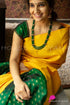 Gorgeous Yalow & Green color Designer Silk Printed Sari DS-1004