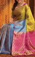 Fancy New Design Multi Color Silk Printed Sari DS-1007