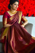 Stylish Maroon Color Designer Silk Printed Sari DS-1017