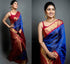 Marvelous Blue colored Designer Silk Printed Sari DS-1023