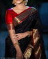 Classy Black Colored Women's Soft Silk Saree With Blouse DS-1030