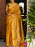 Stylish Yellow Colored Designer Silk Printed Sari DS-1040