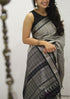 New Look Grey colored Designer Silk Printed Sari DS-1041