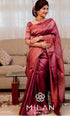 Fancy Maroon Colored Women Silk Printed Saree With Blouse DS-1053