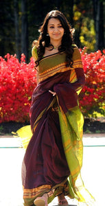 Stunning Maroon Colored Designer Silk Printed Sari DS-1061