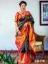 Stylish Multi Colored Designer Silk Printed Sari DS-1062