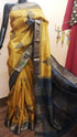 Partywear Yellow Colored Designer Silk Printed Sari DS-1069