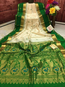 Marvelous Multi Colored Designer Silk Printed Sari DS-1084