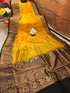 New Look Yellow Colored Women Silk Saree With Blouse DS-1088