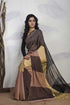 Catchy multi colour Linen Digital Printed Saree LS-104
