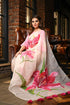Trand looking Pink colour Linen Digital Printed Saree LS-107