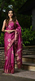 Marvelous Purple Color Linen Digital Printed Saree LS-117
