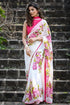 Elegant Pink Color Linen Digital Printed Saree LS-121