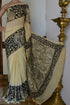 Attrective Cream Colour Linen Digital Printed Saree LS-149