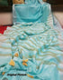 Fancy Light Blue Colored Digital Printed Saree LS-169