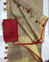 Trand Design Cream colour Linen Digital Printed Saree LS-200